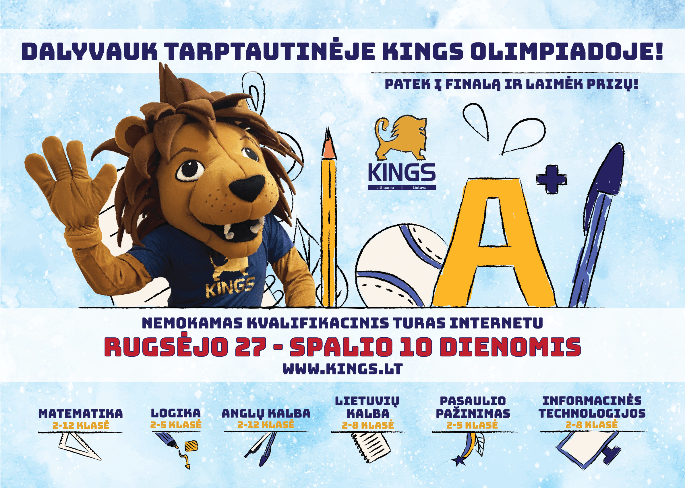 KINGS – kviečia mokinius ir mokytojus prisijungti!