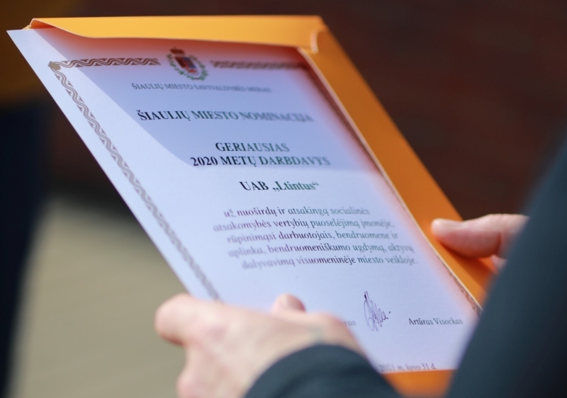 Kviečiame Šiaulių miesto gyventojus teikti pasiūlymus nominacijai „Geriausias metų darbdavys“