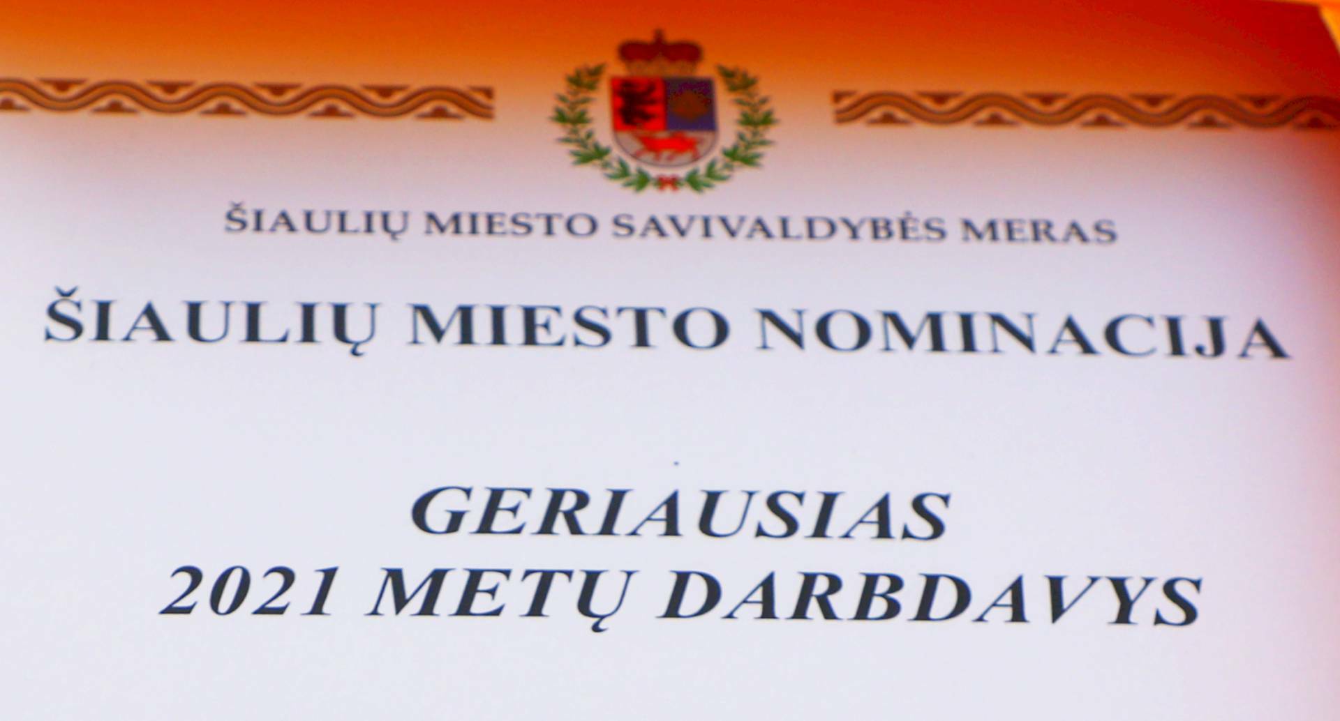 Pagerbti geriausi Šiaulių miesto darbdaviai