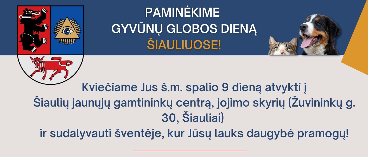 Kviečiame minėti Gyvūnų globos dieną!