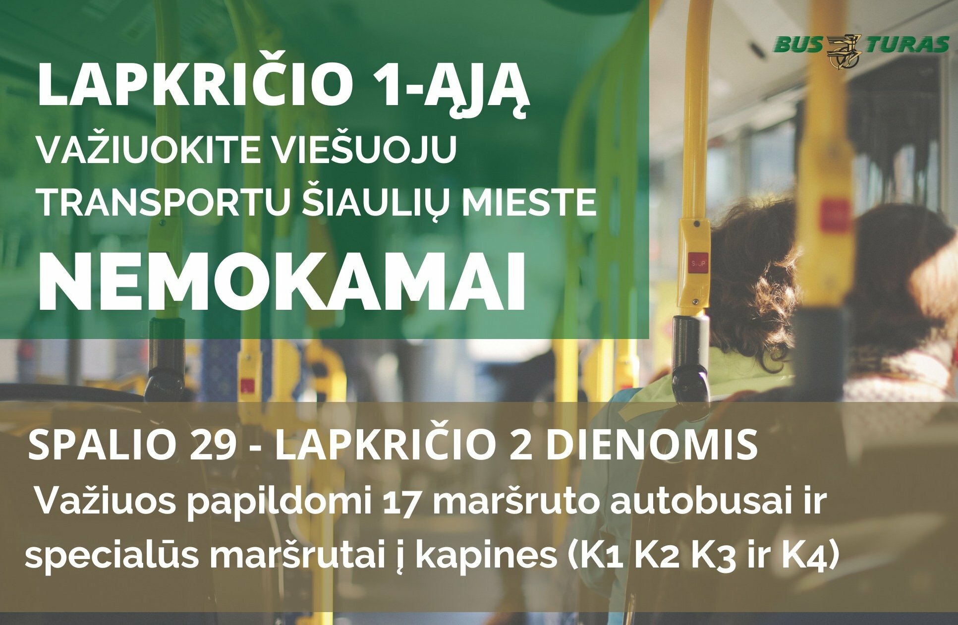 Artimųjų kapus lankykite nemokamu viešuoju transportu
