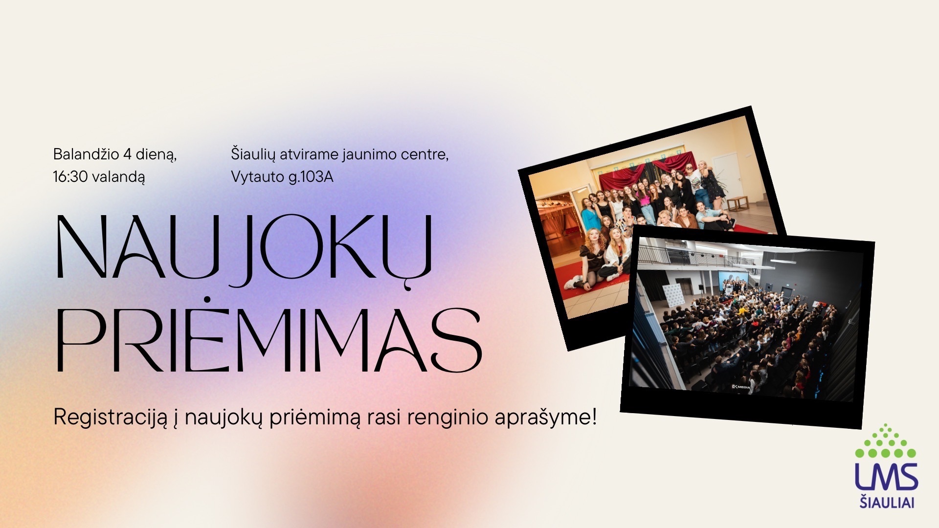 Lietuvos moksleivių sąjungos Šiaulių mokinių savivaldų informavimo centras kviečia jungtis prie komandos