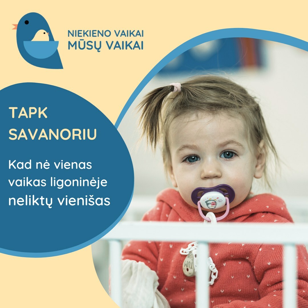 Iniciatyva „Niekieno vaikai“ kviečia tapti savanoriu Šiauliuose