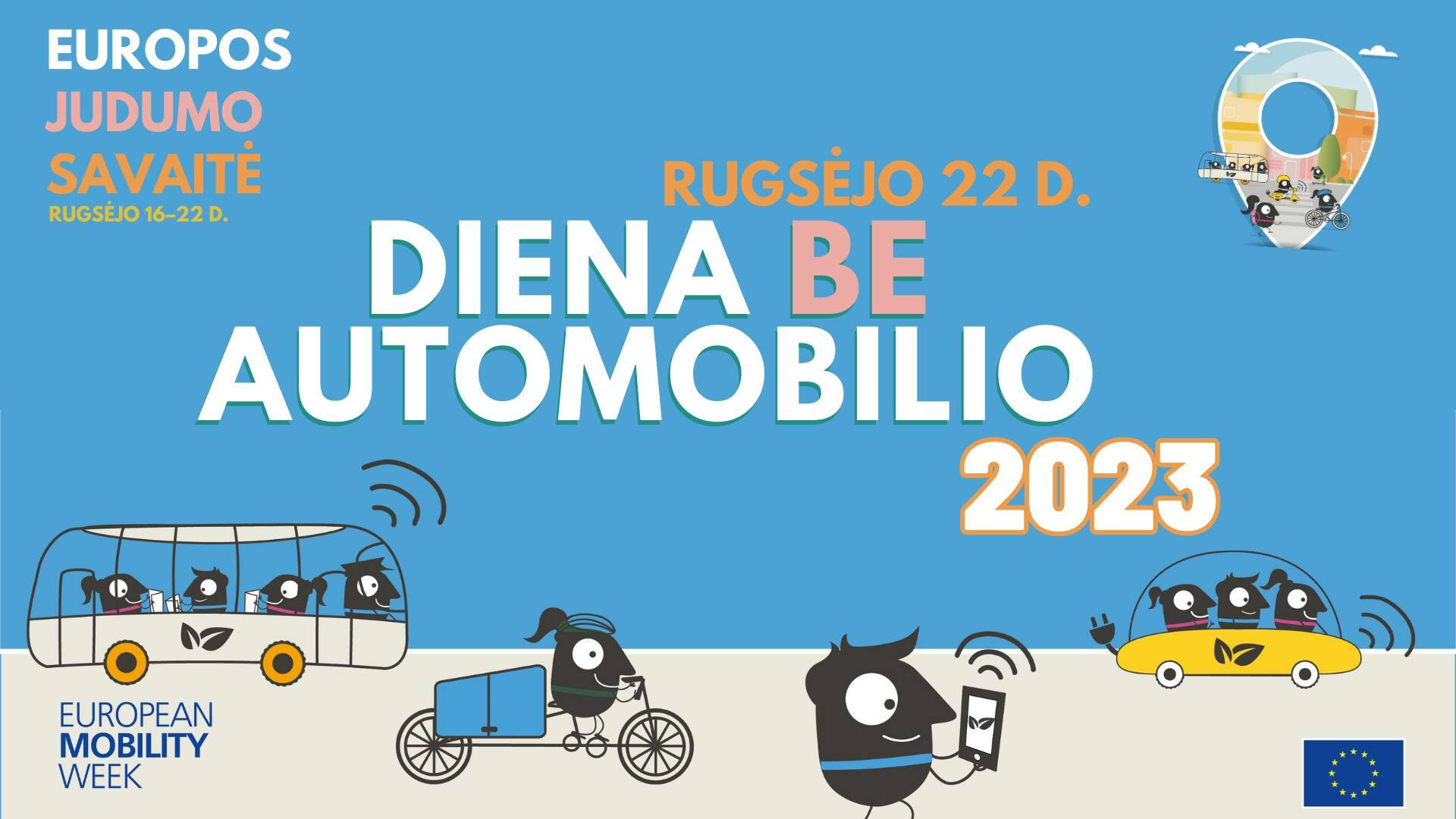 Europos judumo savaitę paminėti skirtas renginys „Diena be automobilio 2023“