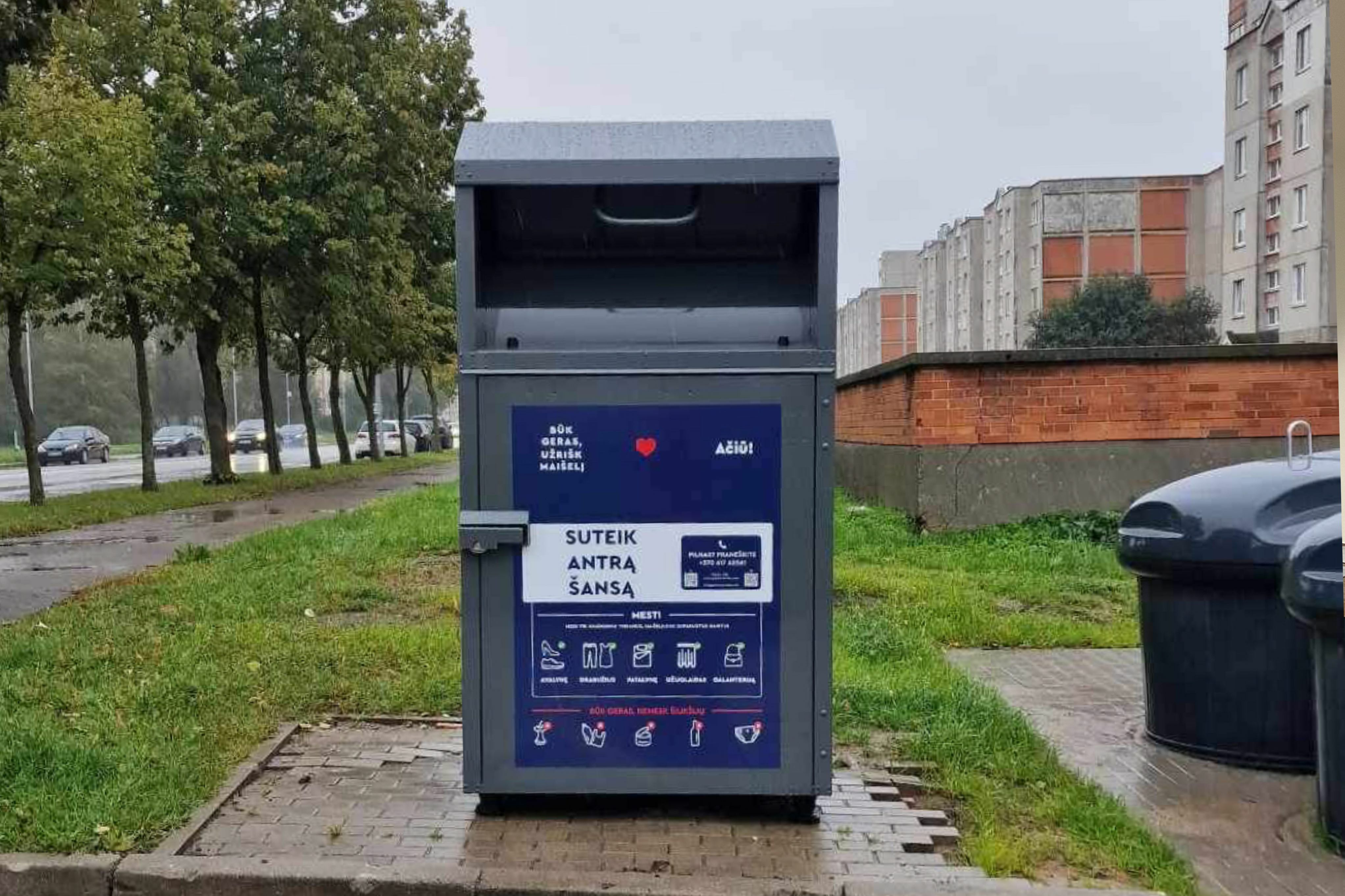Šiaulių miestui – beveik 100 naujų tekstilės atliekų konteinerių