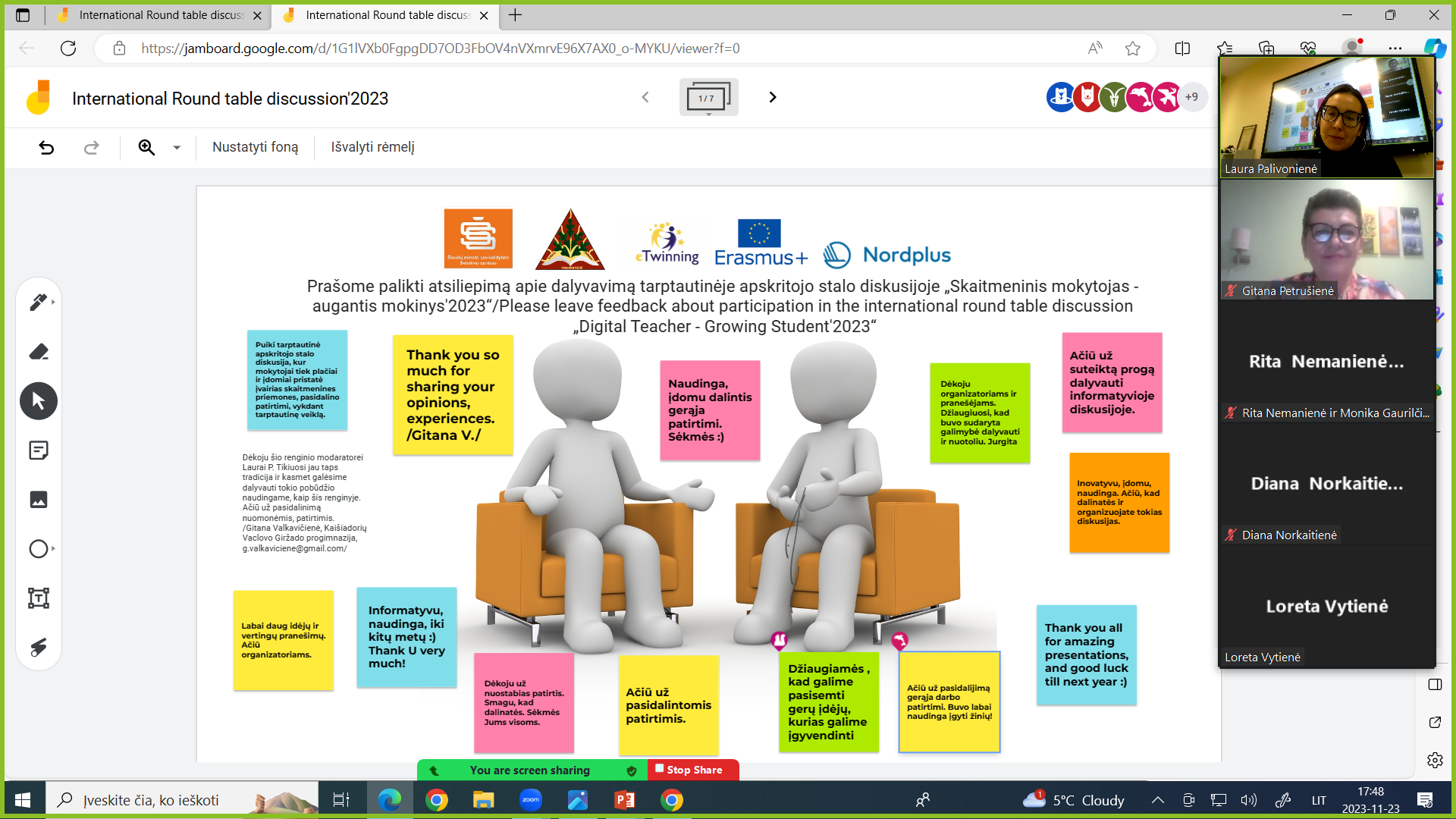 Tarptautinė apskritojo stalo diskusija „Skaitmeninis mokytojas – augantis mokinys 2023“