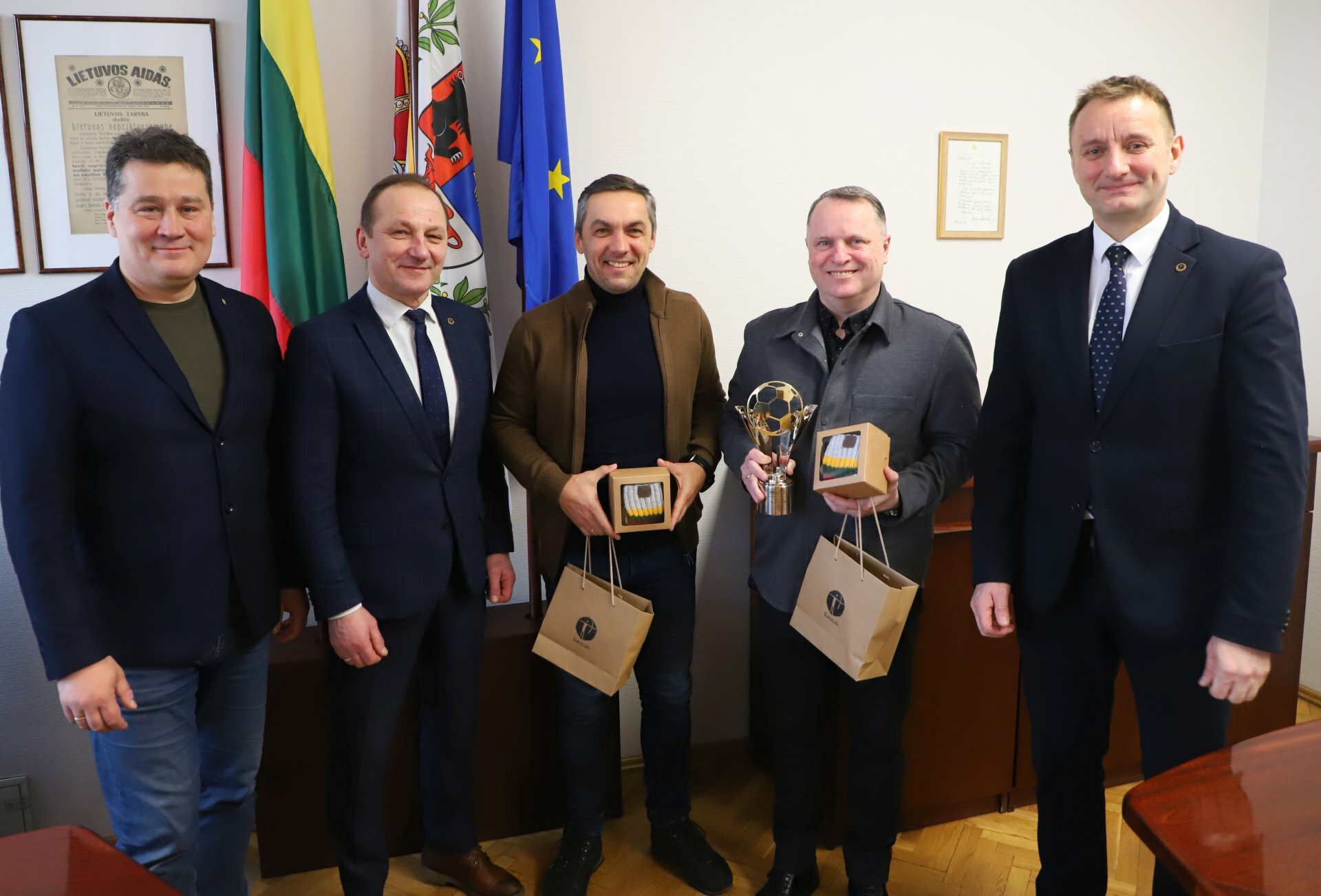 Šiaulių meras pasveikino Šiaulių futbolo vadovus