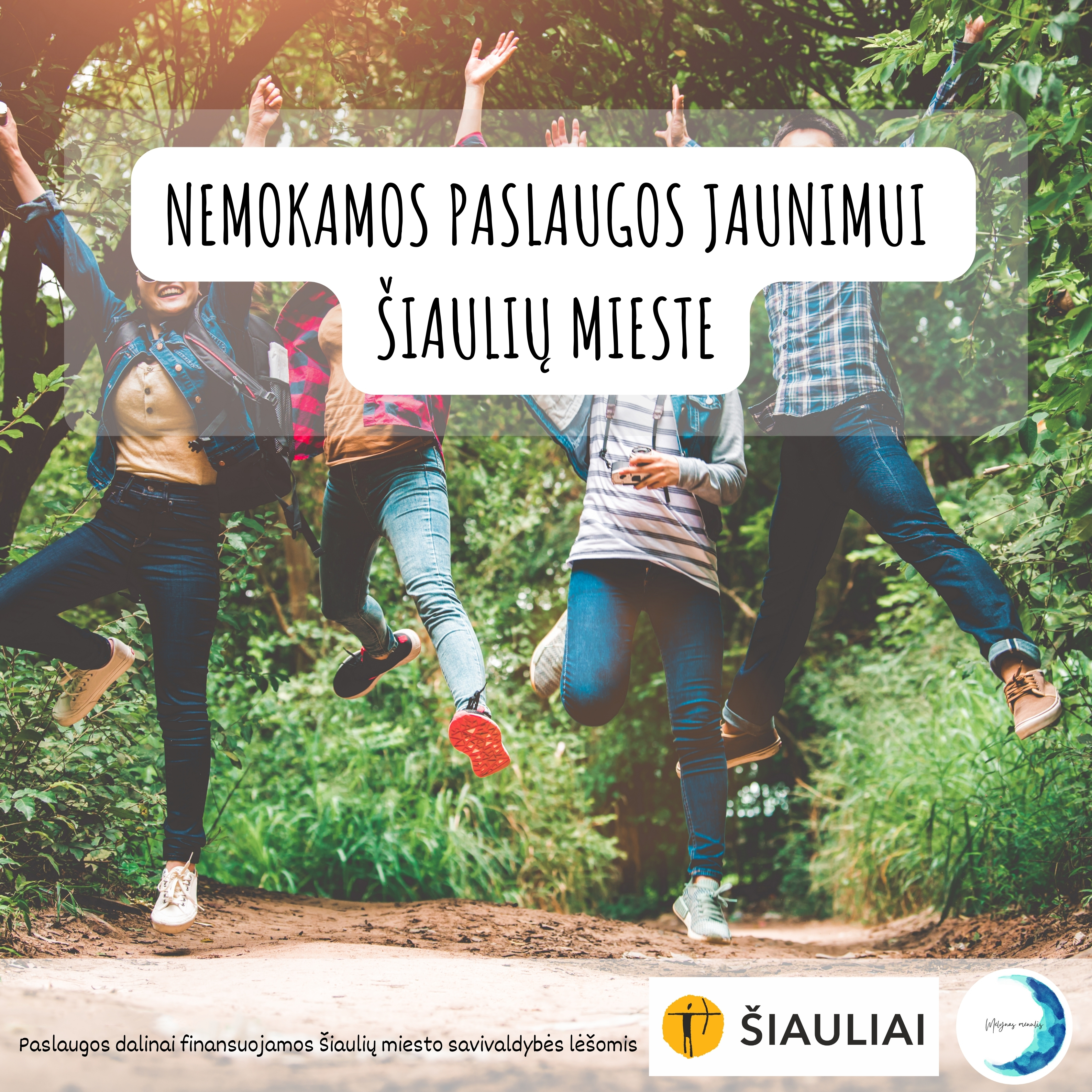 Nemokamos emocinės paramos veiklos 14-29 metų jaunimui
