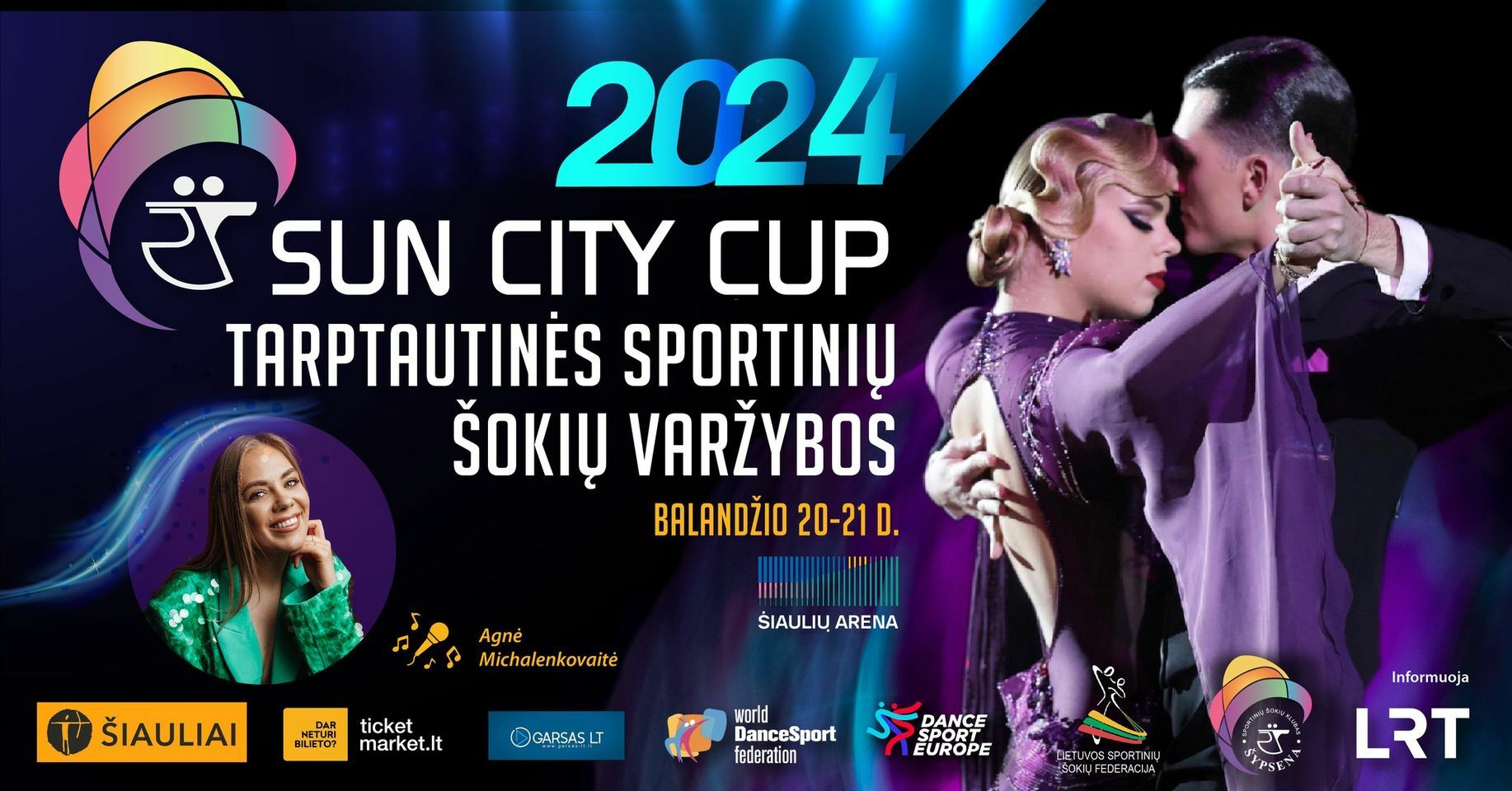 Savaitgalį Šiaulių arenoje – jubiliejinės „Sun City Cup 2024“ sportinių šokių varžybos