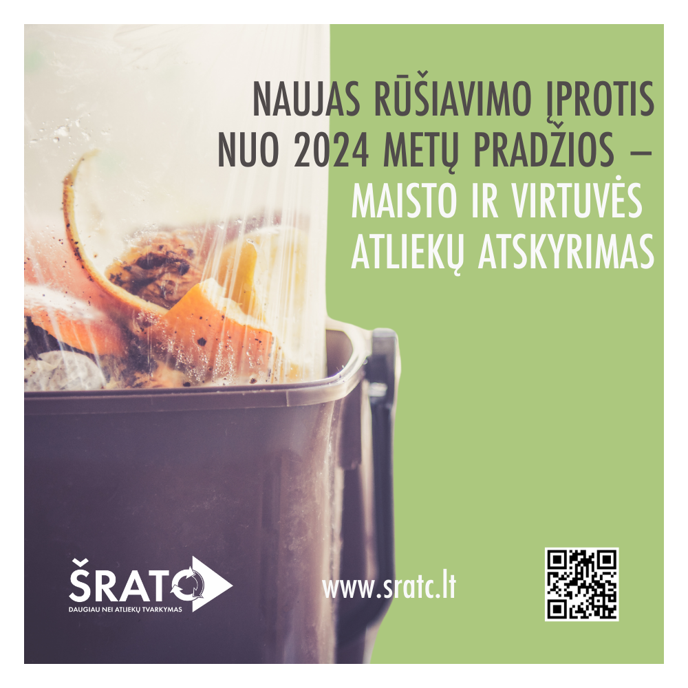 Maisto ir virtuvės atliekų rūšiavimo atmintinė: kaip rūšiuoti Šiaulių mieste?