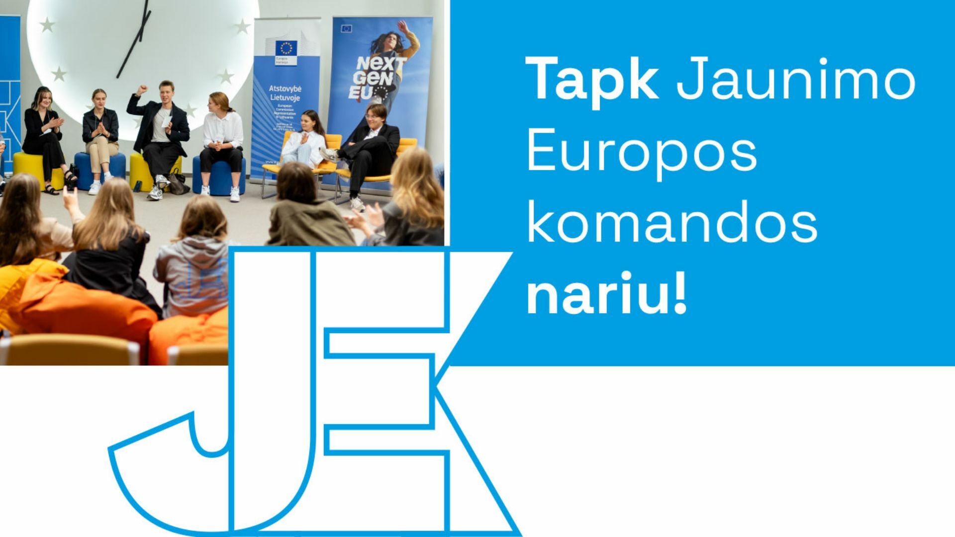 Europos Komisijos atstovybė Lietuvoje pradeda naujų Jaunimo Europos komandos narių atranką