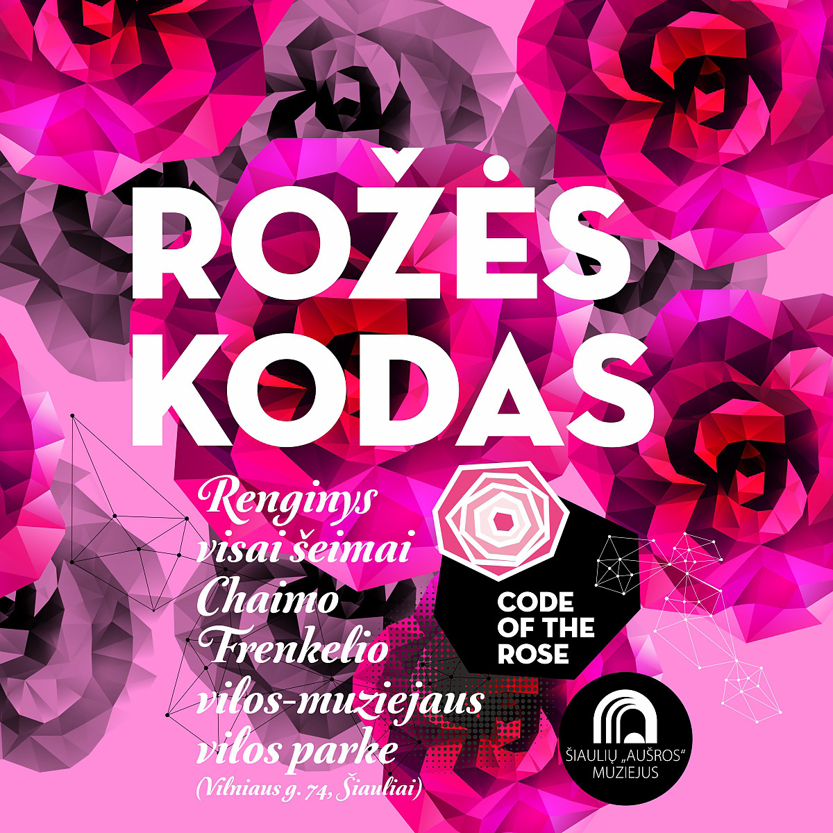 Chaimo Frenkelio vilos parko rožyne – renginys visai šeimai „Rožės kodas“   