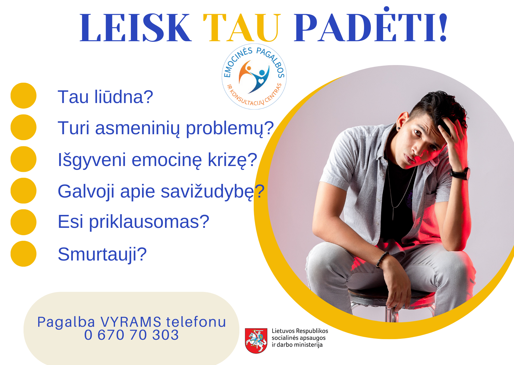 Pasidalyk savo sunkumais ir išgyvenimais – kartu ieškoti išeities lengviau