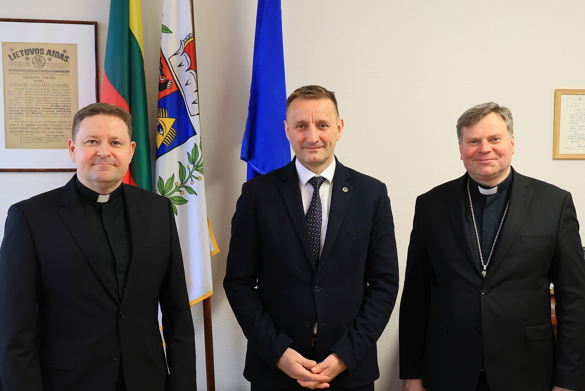 Meras susitiko su naujuoju Šiaulių vyskupu