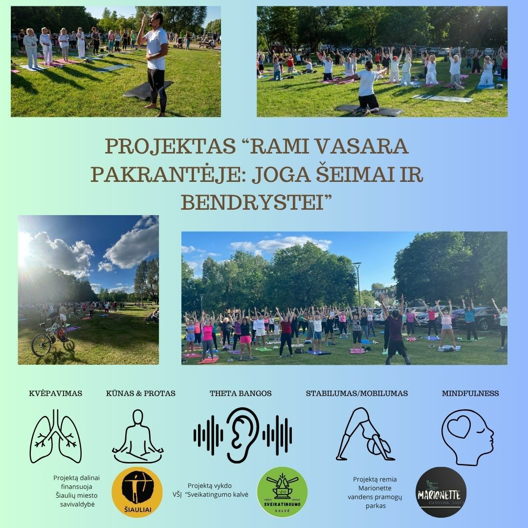 Projektas „Rami vasara pakrantėje: joga šeimai ir bendrystei" kviečia registruotis