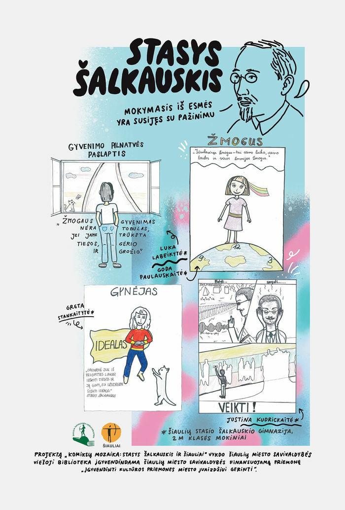 Komiksų mozaika Šiauliuose: Stasio Šalkauskio idėjos atgyja jaunimo kūryboje