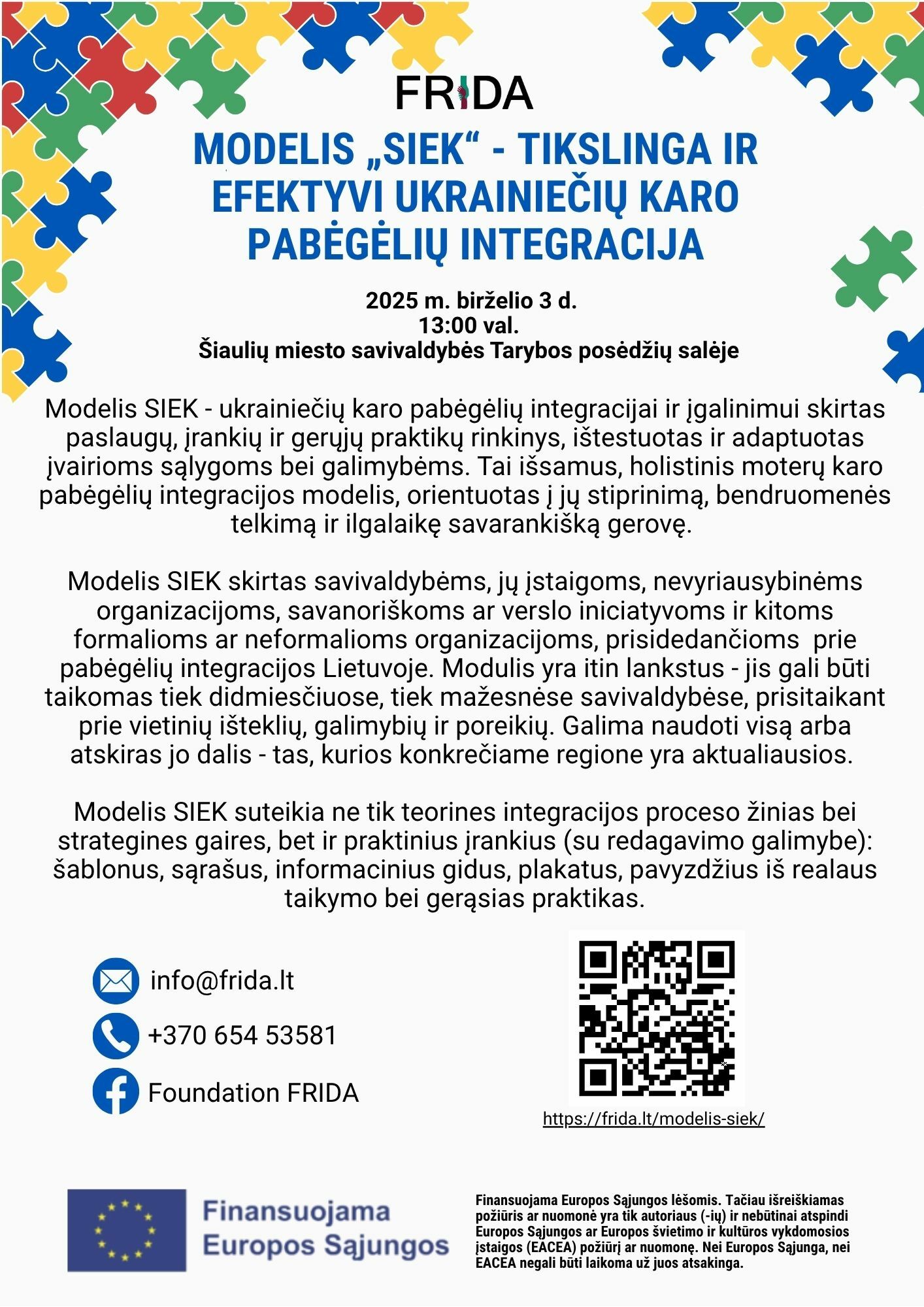 Modelis SIEK – tikslinga ir efektyvi...