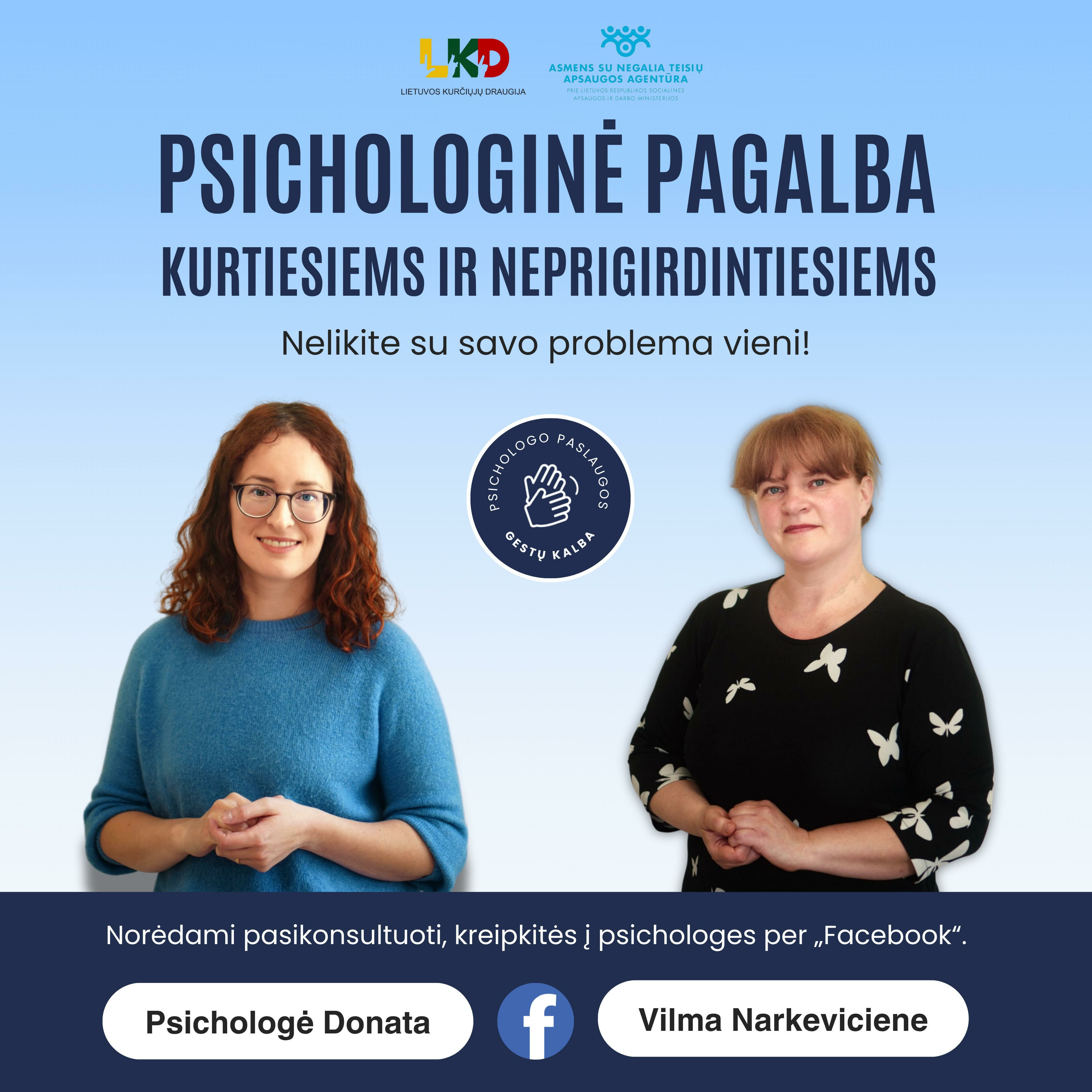 Psichologinė pagalba lietuvių gestų kalba
