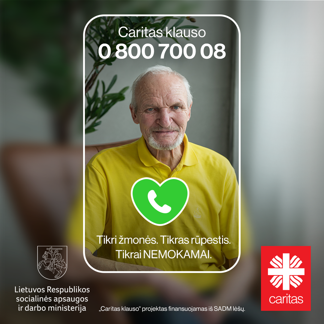 Startuoja „Caritas klauso“ – emocinės pagalbos...