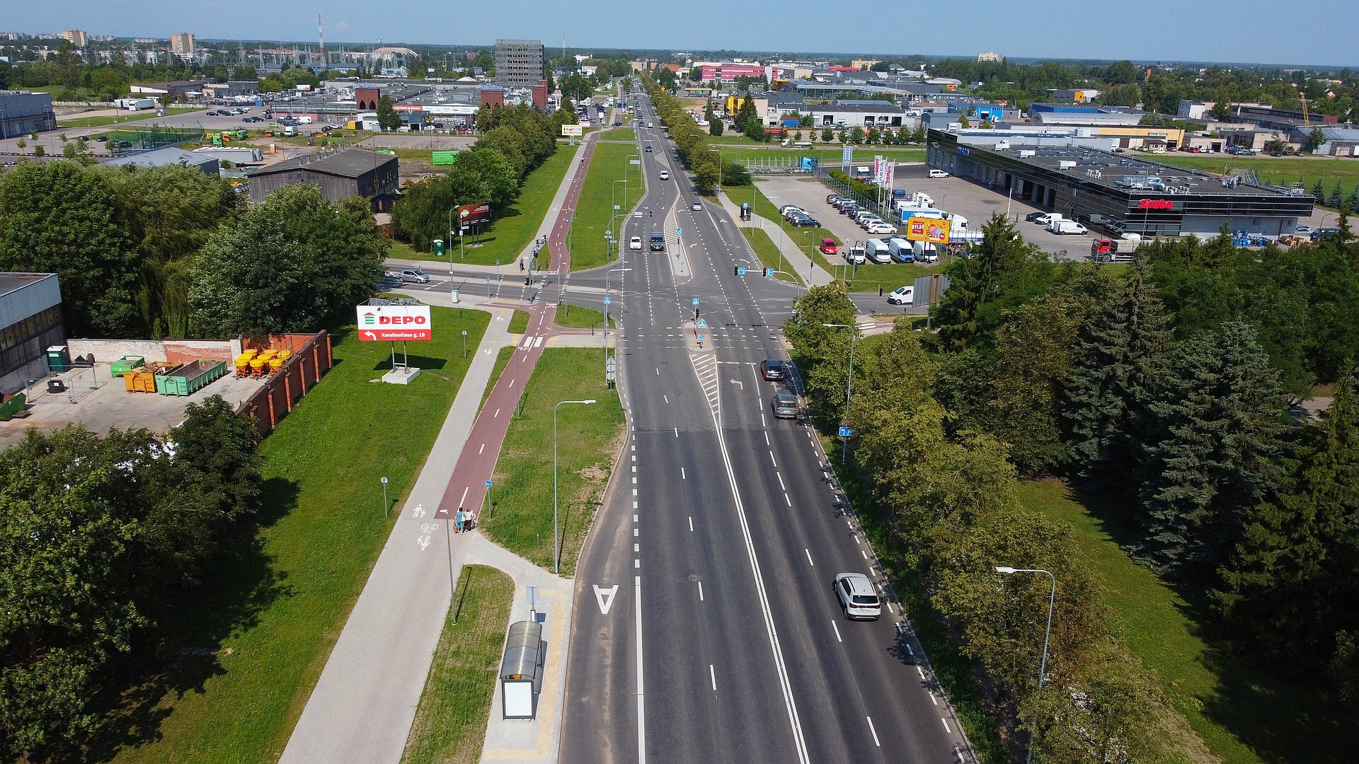 Pagrindiniai darbai Pramonės gatvėje užbaigti