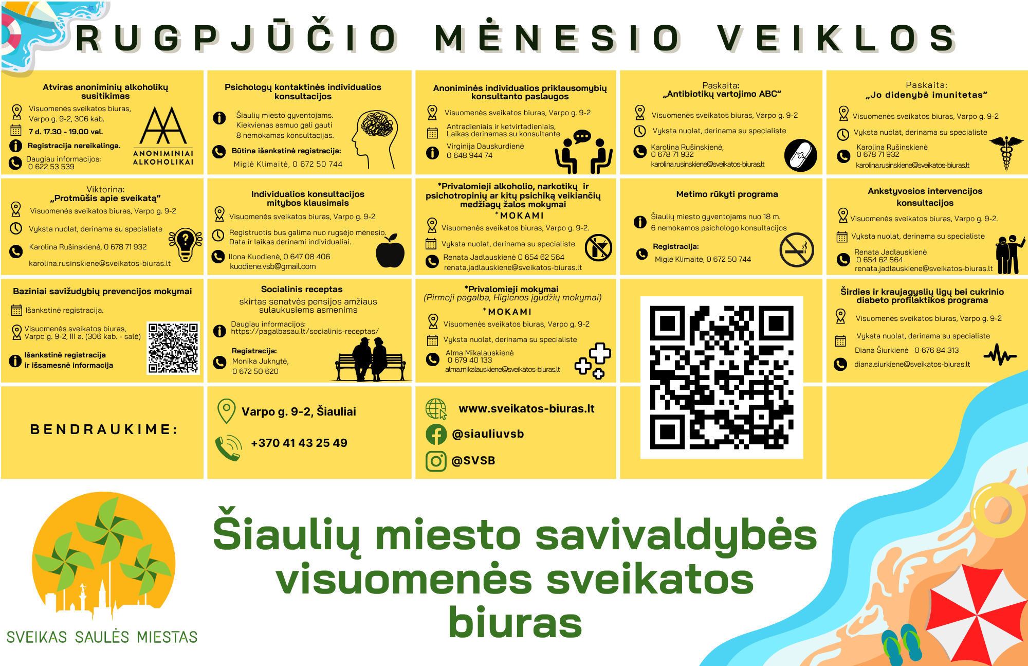 Visuomenės sveikatos biuro rugpjūčio mėnesio...
