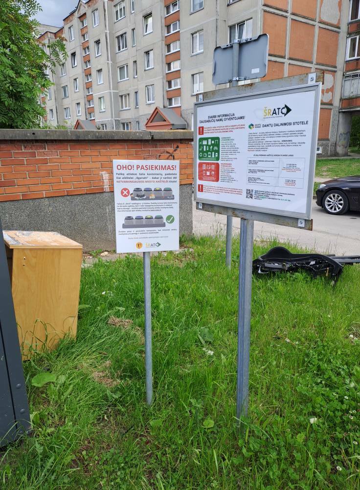 Šiaulių miesto savivaldybė skelbia 2025 m. liepos mėnesio netvarkingiausias komunalinių atliekų konteinerių aikšteles