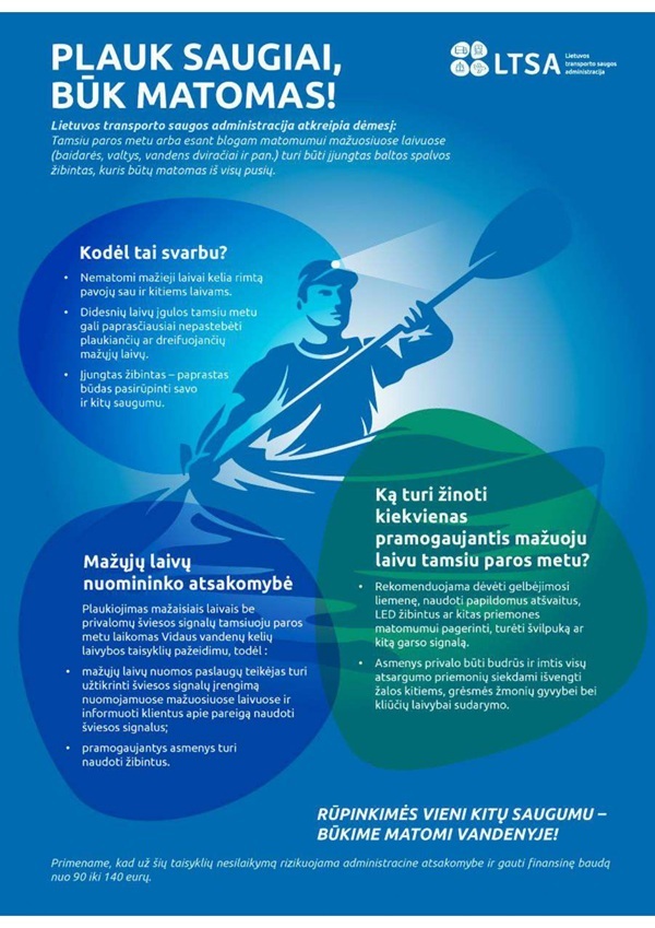 Aktuali informacija baidarių, kanojų, valčių...