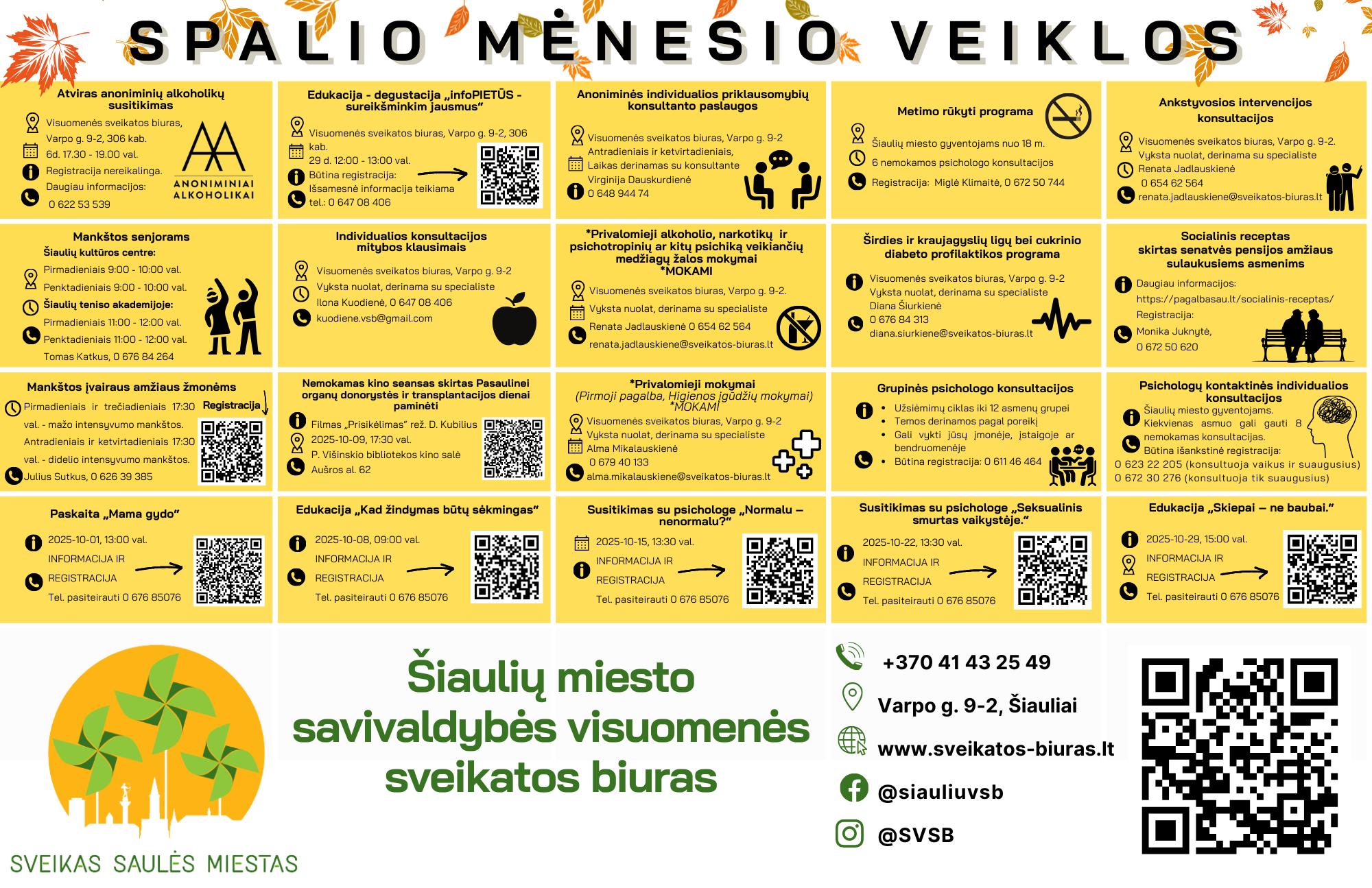 Visuomenės sveikatos biuro spalio mėnesio...