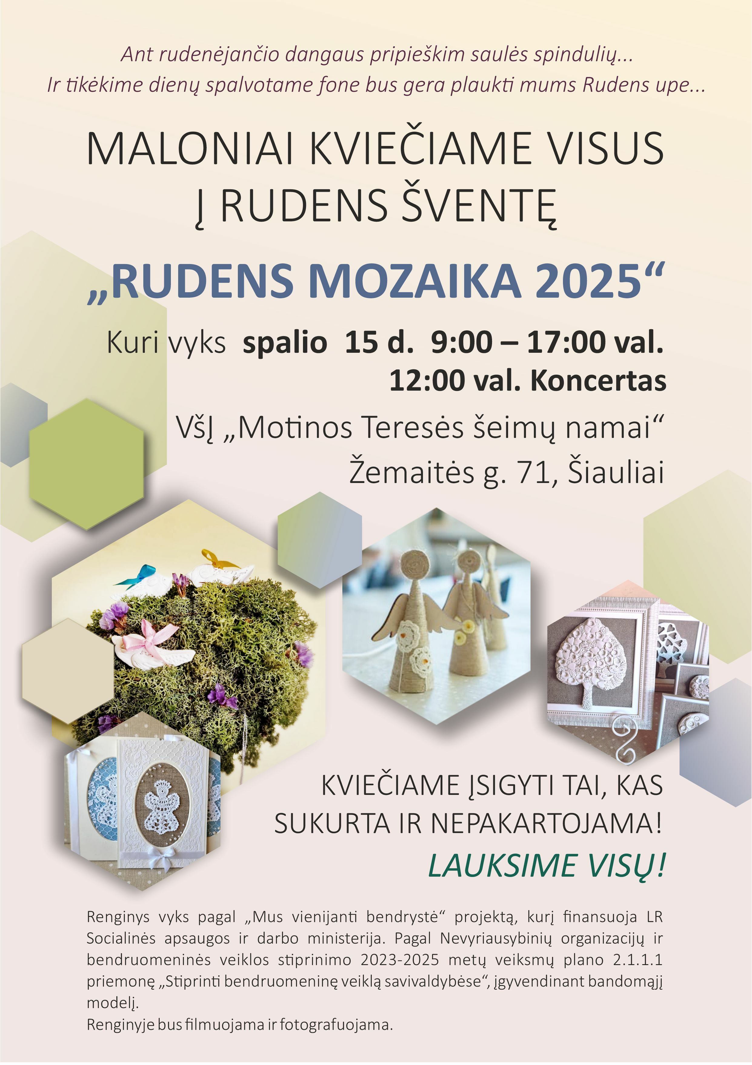 KVIEČIAME Į RENGINĮ „RUDENS MOZAIKA 2025“