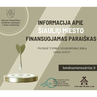 Skelbiame Šiaulių miesto savivaldybės papildomo konkurso finansuojamas paraiškas