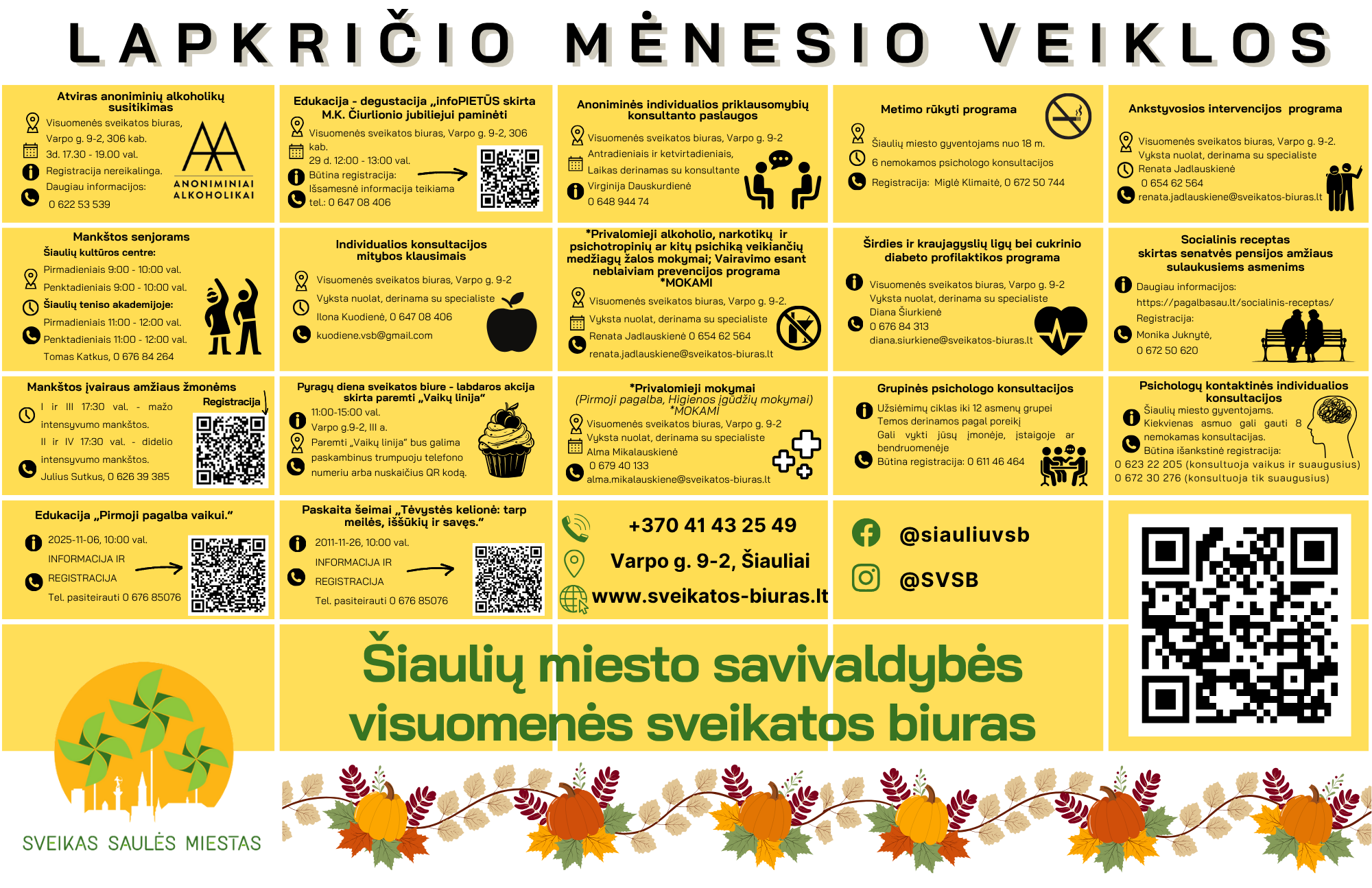 Visuomenės sveikatos biuro lapkričio mėnesio...