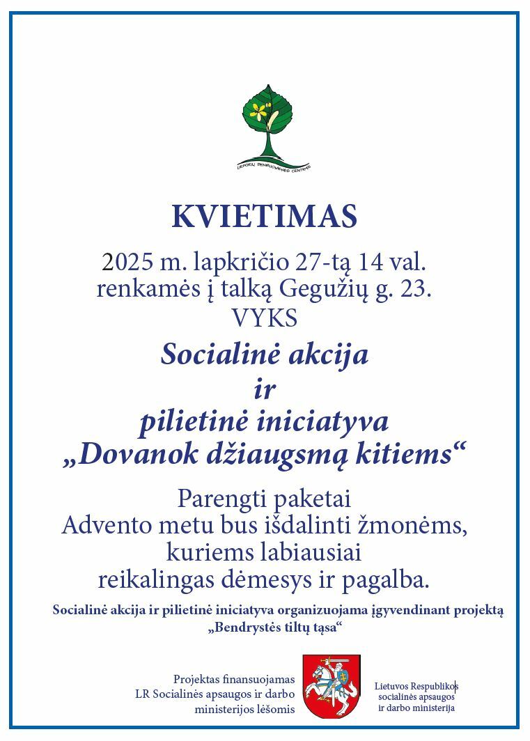 Socialinė akcija ir pilietinė iniciatyva...