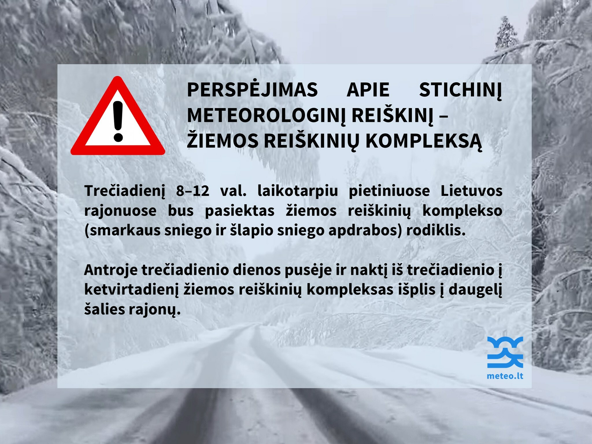 Perspėjimas apie stichinį meteorologinį...