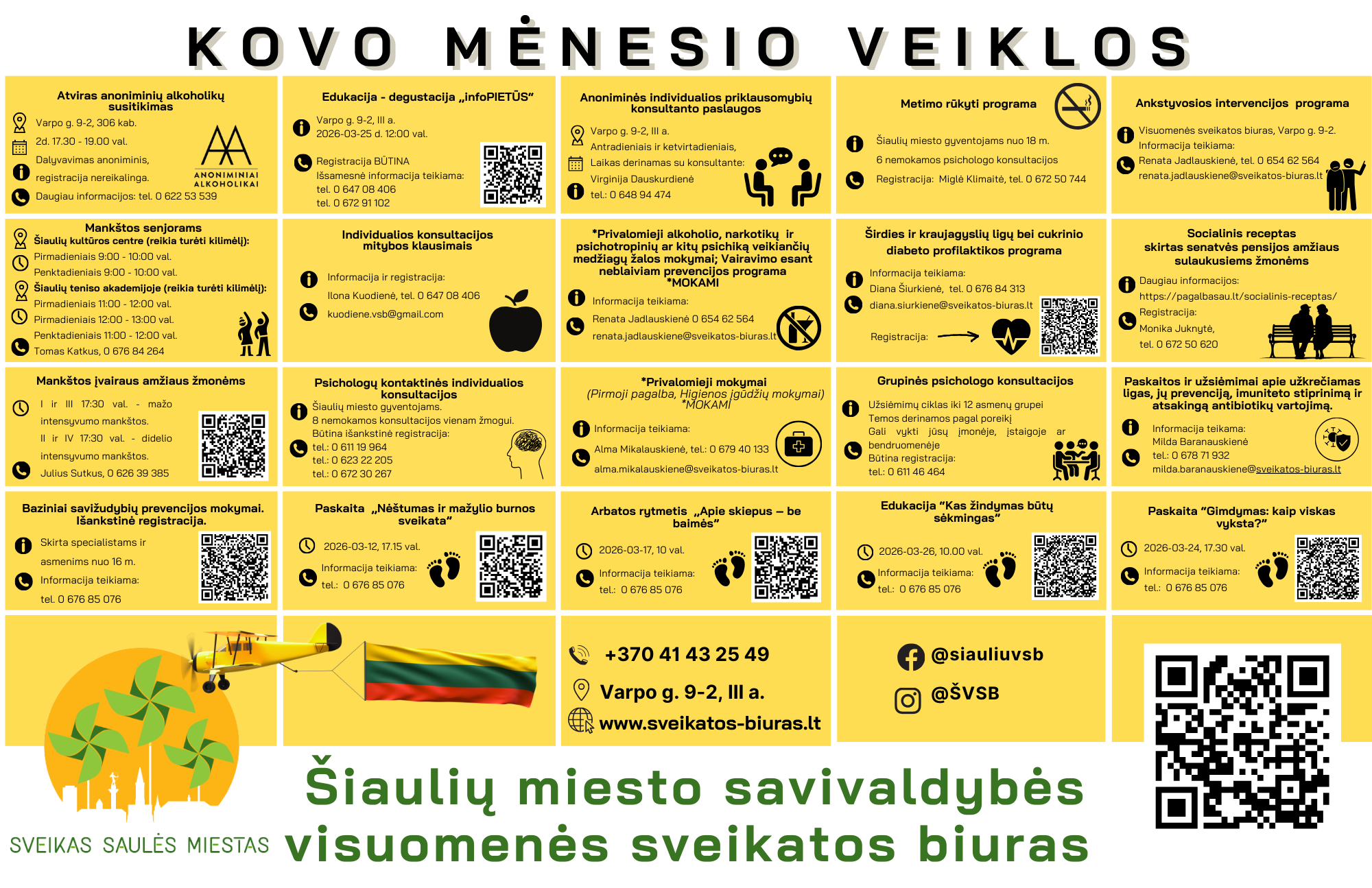 Visuomenės sveikatos biuro kovo mėnesio veiklų...