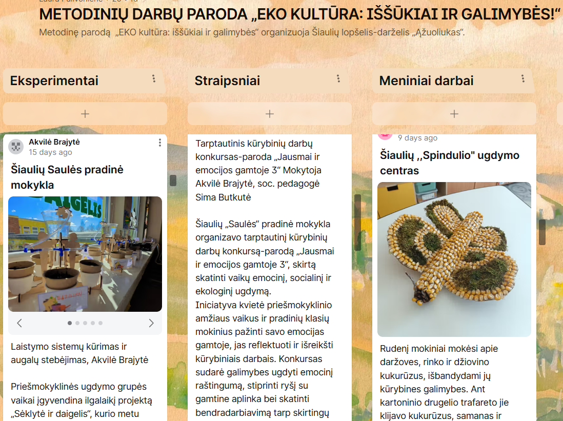 Tarptautinė metodinių darbų paroda „EKO...