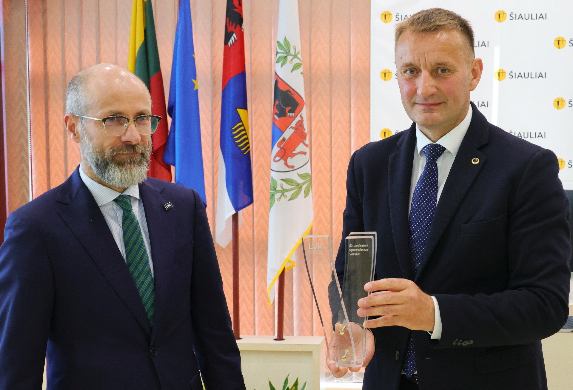 Šiaulių miesto savivaldybei – apdovanojimas už...