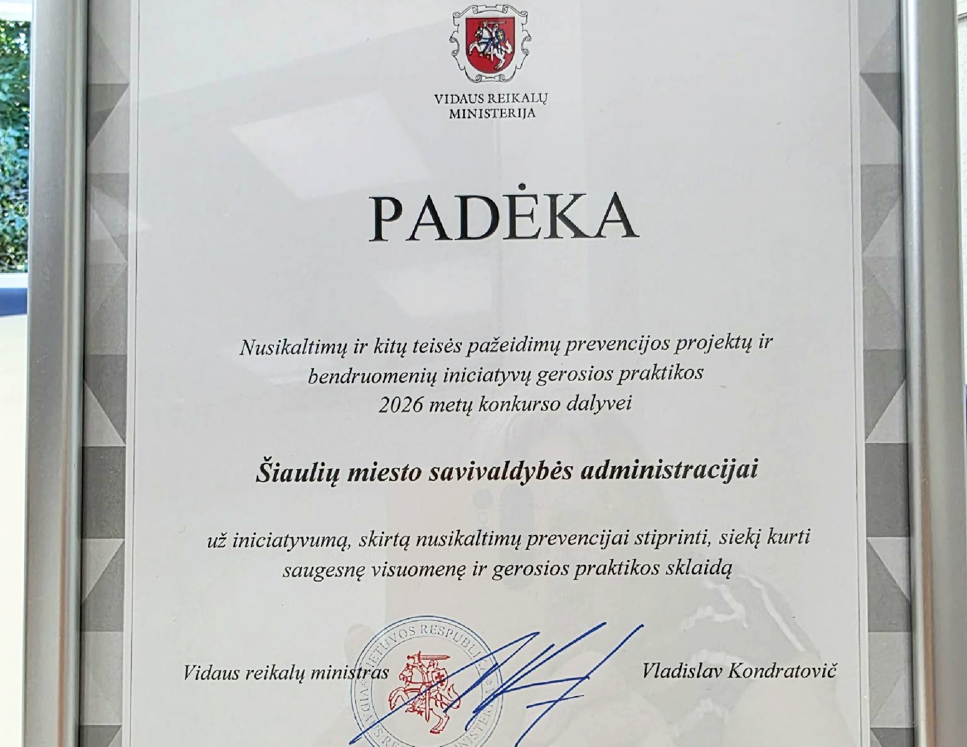 Šiaulių miesto iniciatyva „Saugi mokykla“...