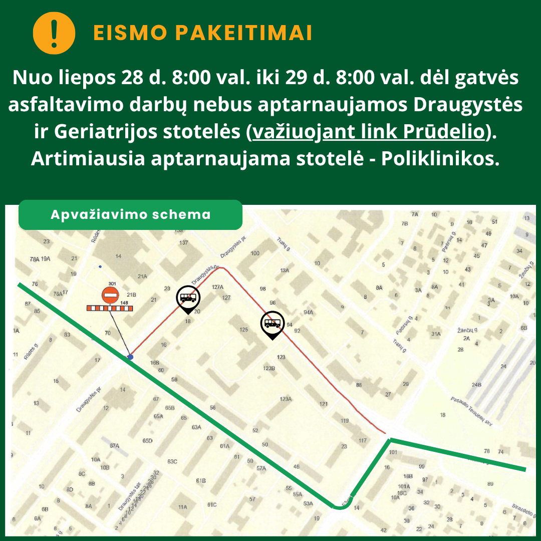 Liepos 28-30 d. dalinai ribojamas eismas...