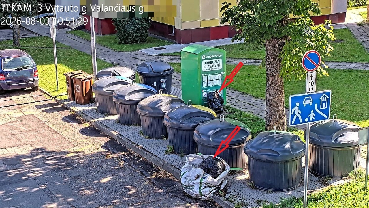 Šiaulių miesto savivaldybė skelbia 2026 m. rugpjūčio mėnesio netvarkingiausias komunalinių atliekų konteinerių aikšteles