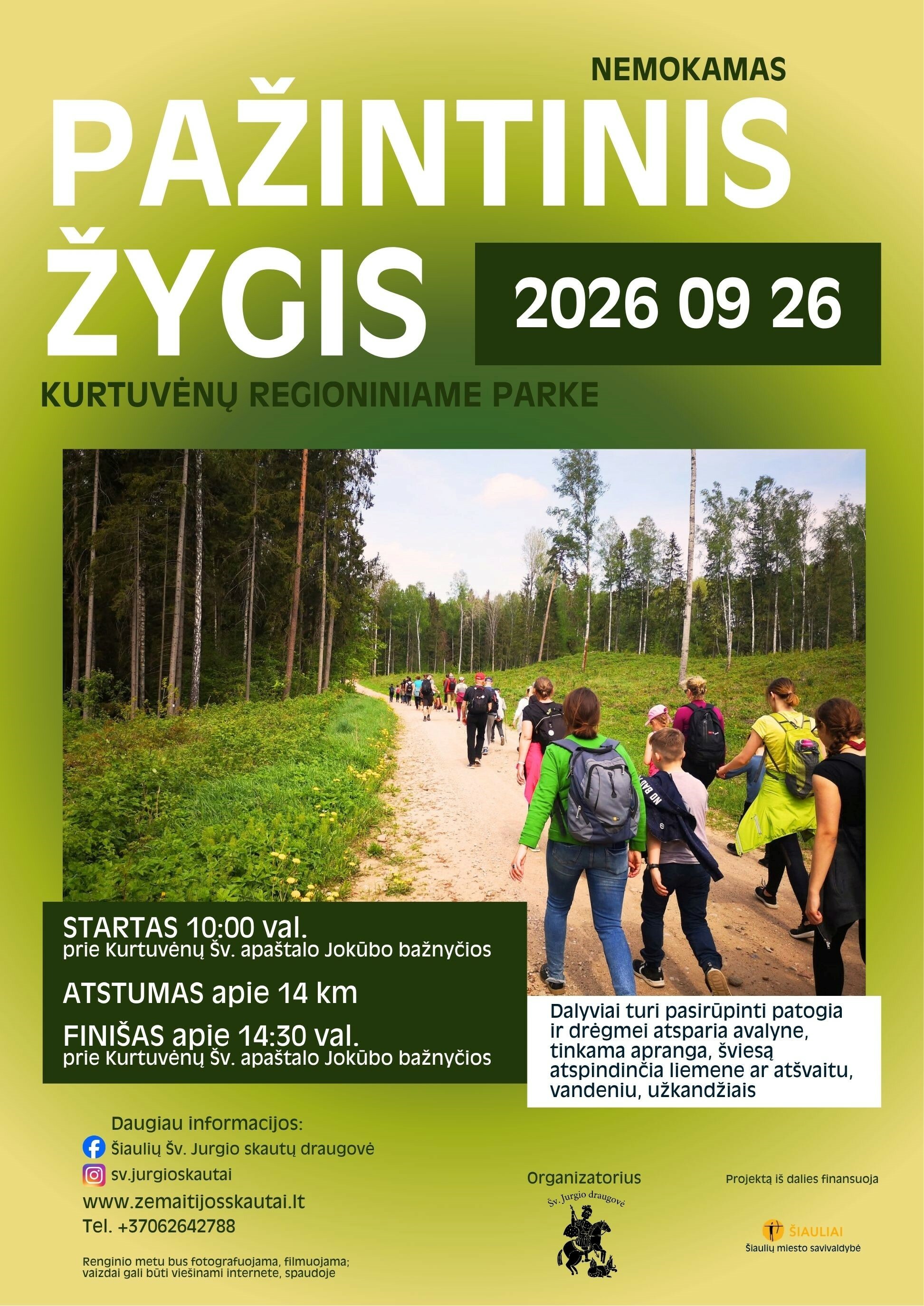 Šiaulių skautai kviečia į pažintinį pėsčiųjų žygį