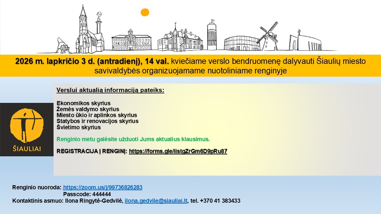 Kviečiame verslo bendruomenę į 2026 m....